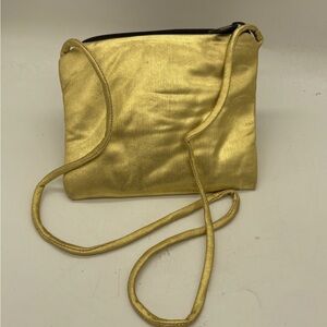 Gold Fabric Mini Shoulder Bag